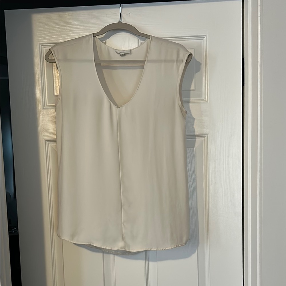 Elegant Cream Sleeveless Top